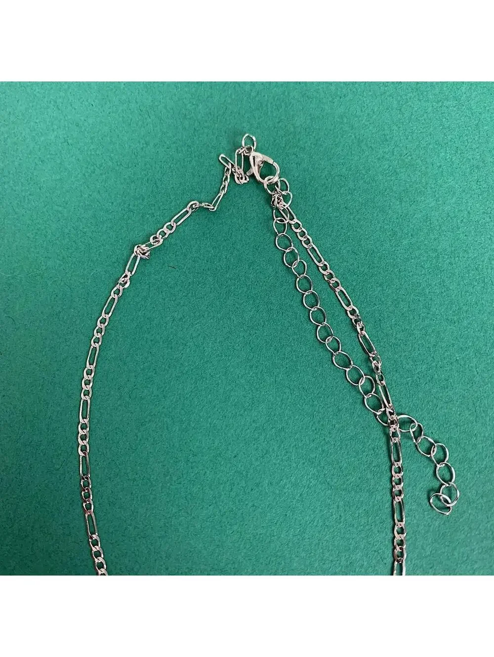 Cyber Y2k Figaro silver chain 8 ball pendant necklace. Cool simple design.